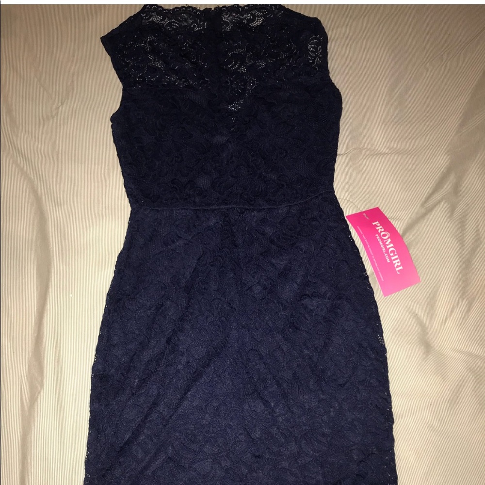 Tight Navy Lace Dress